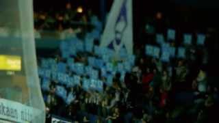 Blues - TPS 22.1.2012 Pre-game: Camilo Miettinen -tifo, Arto Laatikainen's 600th game