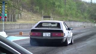 2014 Gワークスドラッグ 仙台ハイランド セリカXX ３速ゴール オリジナルタコ足