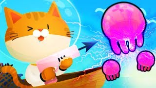 ПОДВОДНЫЙ КОТЕНОК РЫБОЛОВ симулятор маленького котенка подводного рыболова веселый летсплей от #фгтв