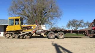 Loading Tractor DT-75ML On Trailer (ДТ-75МЛ, КАЗАХТАН Заезд На Трал) [www.plakys.lt]