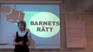 Maria Larssons om sin syn på barnkonventionen på Sensus möte
