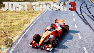 Just Cause 3 F1 Car Fastest Car + (Spawn place)