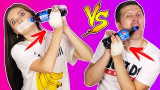 ЧЕЛЛЕНДЖ БЕЗ БОЛЬШОГО ПАЛЬЦА! Выживет сильнейший! No thumbs challenge ? Эльфинка