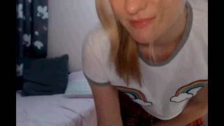 School miniskirt and stockings