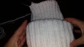 Шапочка с двумя подворотами. МК 93.Ажурные узоры.