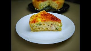 Пирог киш с кабачком и курицей • Готовить просто