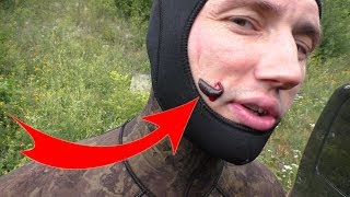 В этом камыше живут ЩУКИ МОНСТРЫ. Укус пиявки. Подводная охота
