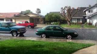 Crazy Easter Afternoon Hail Storm in Los Banos, CA - 3/31/2013