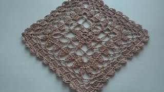 Квадратный мотив крючком.Вяжем просто с Еленой Бас. Crocheted pattern