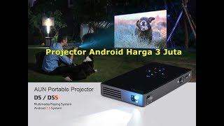 AUN Android 7 1 DLP proyector D5S Harga 3Jt