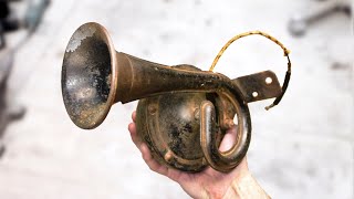 Old Dented Car Horn Restoration - Cold War Era Restoration