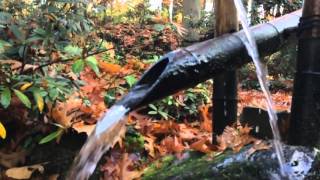 Вода, падающая со специального устройства / Water falling from special device