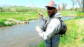 HOOKED A GIANT RAINBOW