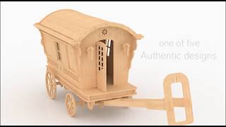 Reading Gypsy Wagon CNC router laser scrollsaw plans or pattern