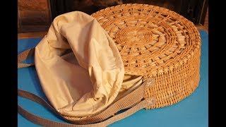 Шьем подкладку для круглой плетёной сумки "Весеннее солнце"