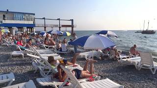 Пляжи переполнены! Море "КИПЯТОК"! ЖАРА!!! 21 сентября 2017 в Лазаревском, Сочи