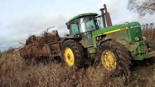 John Deere 4755, работы на милиорации