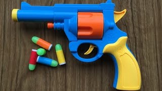 Toy Gun - Realistic 1:1 Scale .45 ACP Bulldog Revolver - Rubber Bullet Pistol Prop