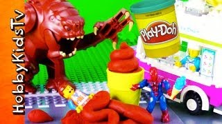 The LEGO Movie Emmet and SPIDER-MAN Play-Doh Ice Cream