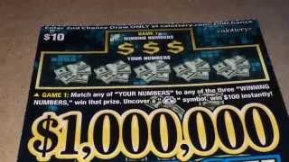 Playing 3 $1,000,000 Jackpot! Scratchers