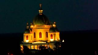 Включение подсветки на Свято-Троицком Соборе г. Моршанск| Высота птичьего полёта