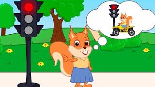 Famille d'Écureuil - Code De La Route Animé 2023 en Français