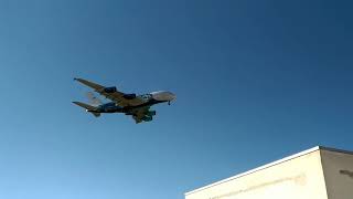 A380-841 (9H-MIP) low altitude in LPPT Aeroporto Humberto Delgado