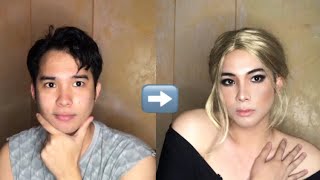 BOY TO GIRL FULL MAKEUP TRANSFORMATION (BRITNEY SPEARS INSPIRED LOOk) ❤️