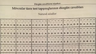 Riyaziyyat TQDK test toplusu düzgün cavablar 1994-2015