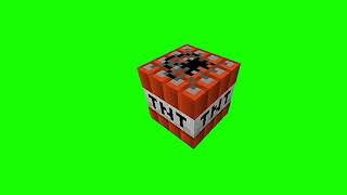 Взрыв динамита на зеленом фоне |Minecraft|