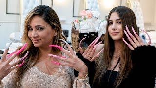 LIVING WITH THE LONGEST ACRYLIC NAILS FOR A DAY! | Nicolette Gray