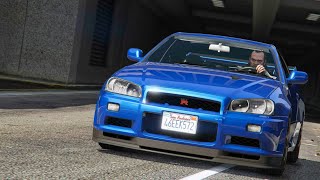 GTA 5 - Casual Drive in a R34 Nissan Skyline GTR ( Driving Like A Normal Person )