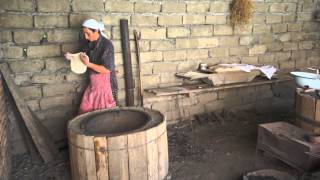 Baking lavashi (Georgian bread / Kartuli puri / Georgisches Brot)