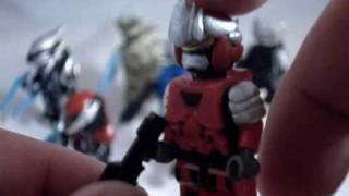 CUSTOM LEGO Halo Hayabusa minifigures, Infected Human Flood, Infected Elite Flood, Ascetic Armor.