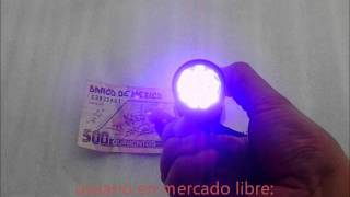Lampara portatil LED 12 led UV ultravioleta