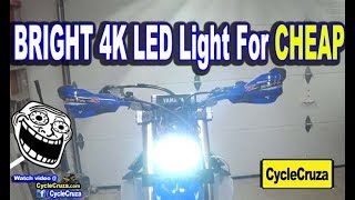 BRIGHT 4000 Lumens LED Light Bar | 2019 Yamaha YZ450FX Build - Supermoto