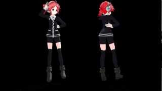 ハッピーシンセサイザ【練習用MMD】(HD・50%・左右反転＋背面）