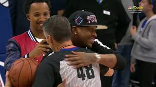 Allen Iverson on hand for Philadelphia 76ers vs. Detroit Pistons | ESPN