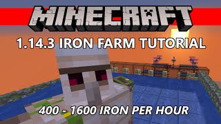 Minecraft 1.14.3 Simple iron farm (World download in description has version for 14.4) 400 iron/hour