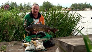 Илья Калачев на водоеме Три пескаря