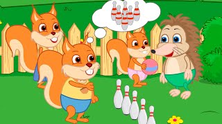 Famille d'Écureuil - Bowling entre amis Animé 2023 en Français