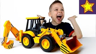 Машины Bruder Большой Экскаватор Погрузчик JCB Bruder Toys for kids