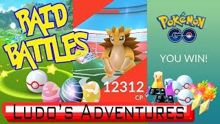 SANDSLASH RAID BOSS BATTLE - POKEMON GO GYM RAID