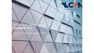Litigation Capital Management (LIT) investor presentation November 2019