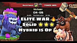 Resistance Vs Power War | ELITE WAR | Best TH13 War Attacks | Hybrid Hog + Miners is Too OP |