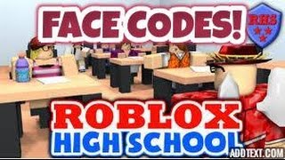 Roblox high school face codes!