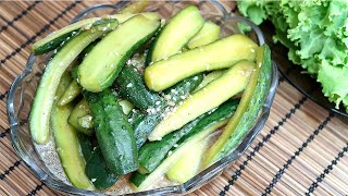 Закуска из огурцов Вкусные хрустящие огурчики за 30 минут