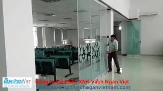 Thi công vách ngăn di động bằng kính cường lực tại TPHCM - Đà Nẵng - Hà Nội giá rẻ