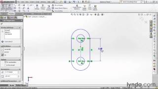 14 Dimensioning a sketch to define specific size attributes from the Course SolidWorks 2012 Essentia
