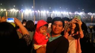 waterfall frm the bridge at seoul river